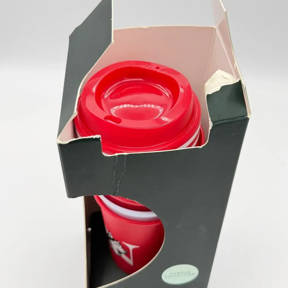 Starbucks Northeastern Huskies Reusable Hot Cups 16 Oz Set of 5 New Open Box